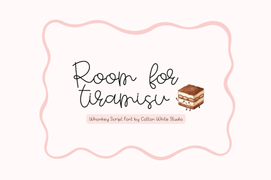 Room for Tiramisu Font